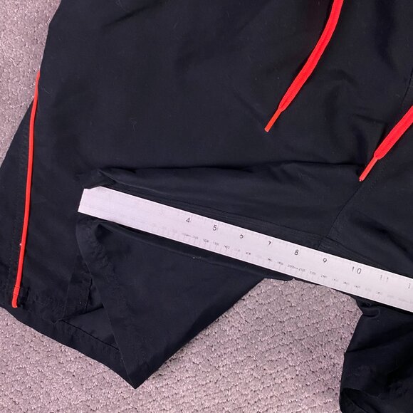 Vintage Nike Board Shorts Men's XXL Black Orange Swim Trunks Mesh Lining - Picture 11 of 11